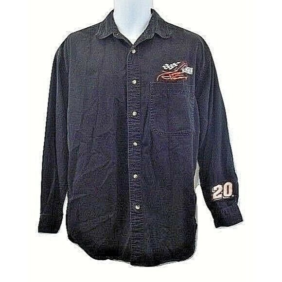 Joe Gibbs Shirt Nascar Racing #20 Tony Stewart Winner’s Circle Embroidered L - Picture 1 of 6